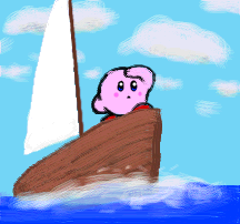 Kirby on a Sailboat