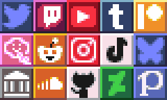 Custom made website icons