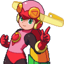 Roll.EXE pixel art based from Rockman.EXE VHS Box